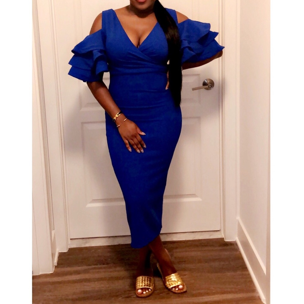 Cobalt Blue midi dress